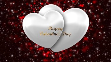 Sevgililer Günün kutlu olsun. - Beyaz. Tebrik Kartı.