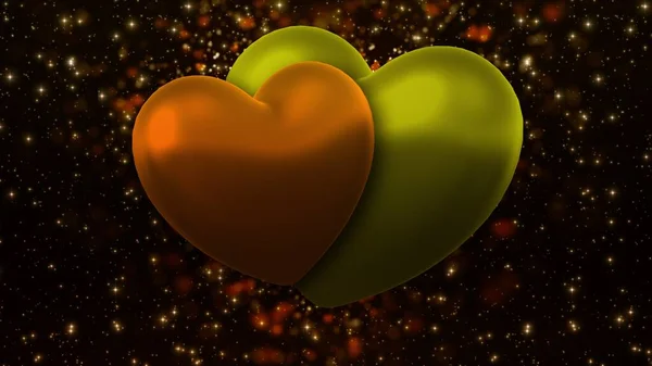 Предпосылки Дня Святого Валентина Свадьбы Желтый Зеленый — стоковое фото