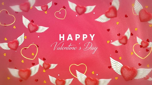 Днем Святого Валентина Вітальна Листівка — стокове фото