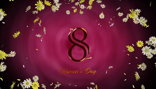 Día Internacional Mujer Tarjeta Felicitación — Foto de Stock