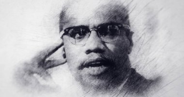 ABD. Portre çizimi. Malcolm X, Malik el-Shabazz. 