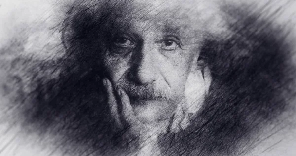 ABD. Portre çizimi. Albert Einstein, Teorik Fizikçi. 