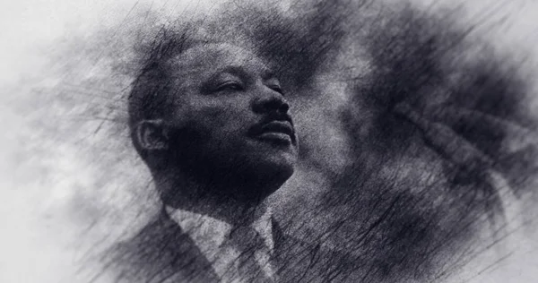 ABD. Portre çizimi. Martin Luther King. 