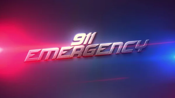 Polis ışığı. 911 Acil Arama.