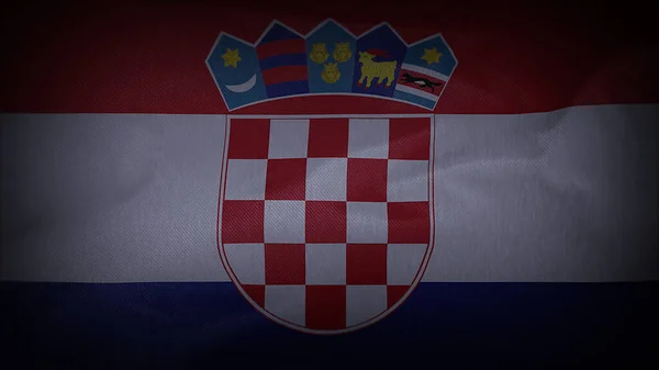 3D, Wavy Cinematic, Croatia Flag.
