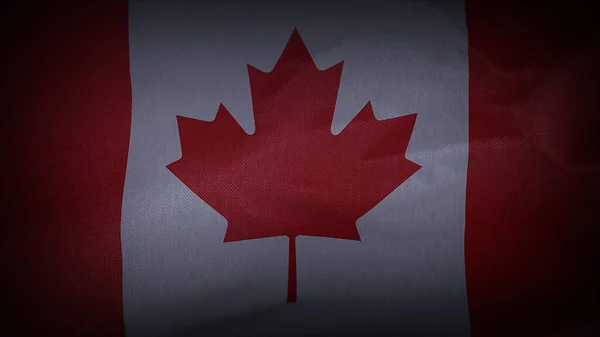 Bandeira Cinemática Ondulada Canadá — Fotografia de Stock