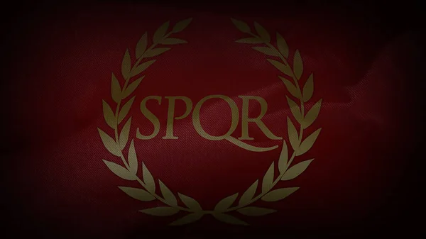 Spqr Cinematic Flag Roman Empire — Stock Photo, Image