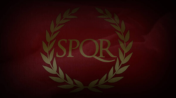 SPQR. Cinematic, Flag of the Roman Empire.