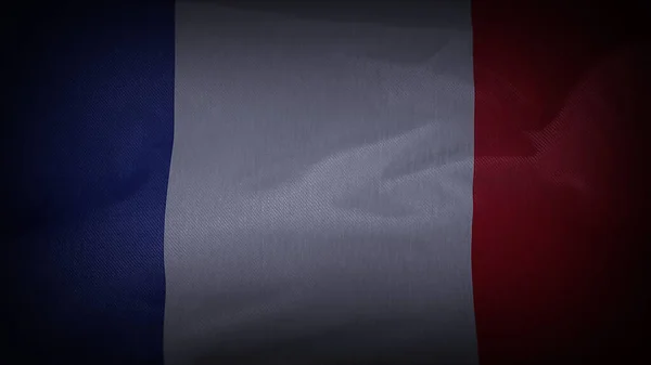 Wavy Cinematic Franciaország Zászló — Stock Fotó