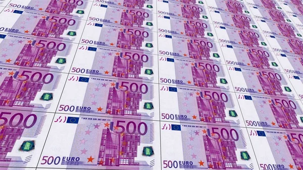 500 Euro Scheine Horizontal — Stockfoto