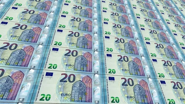 New Euro Banknotes Horizontal — Stock Photo, Image