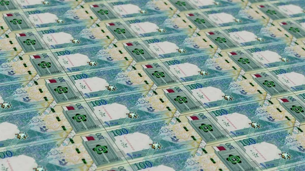 One Hundred Qatar Riyals — Stock Photo, Image