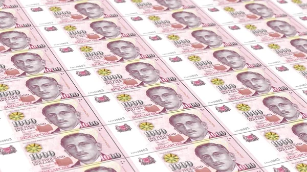 Thousand Singapore Dollars Realistic — Stock Photo, Image