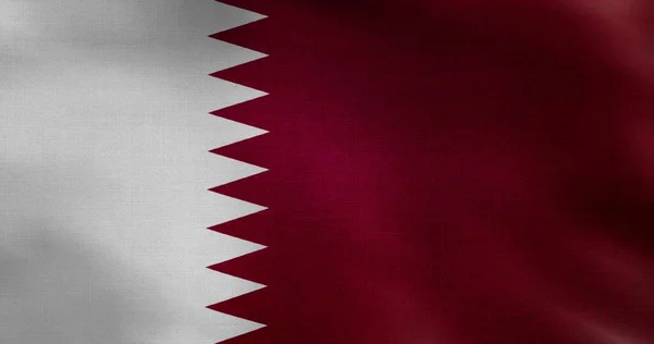 stock image Qatar Flag, 3D Realistic