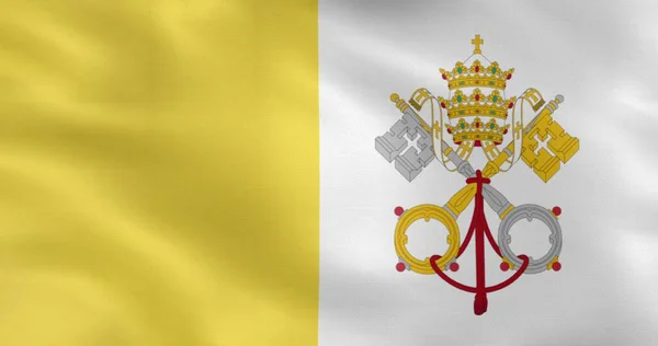 Vaticaanse Vlag Realistisch — Stockfoto