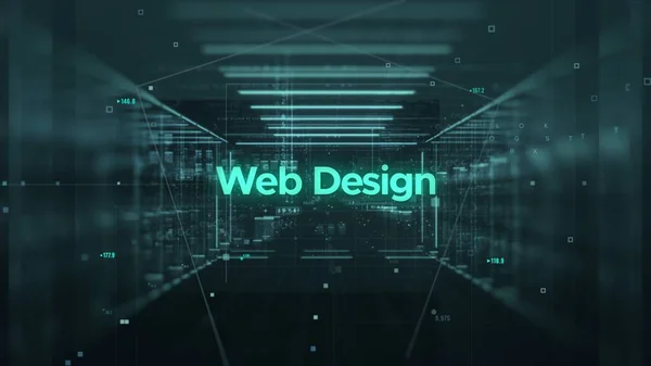 Służby Agencji Web Design Slogany Lub Wiadomości — Zdjęcie stockowe