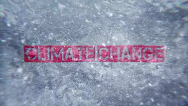 Mudança Climática Pedaço Gelo Flocos Neve Fofinhos Cortados — Vídeo de Stock