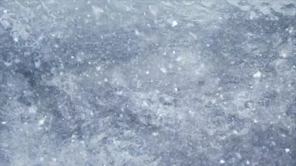 冰墙和蓬松的雪花 — 图库视频影像