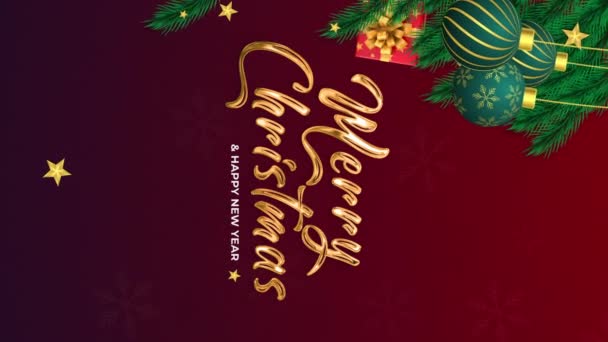 Buon Natale Felice Anno Nuovo Biglietto Auguri Loop Verticale — Video Stock
