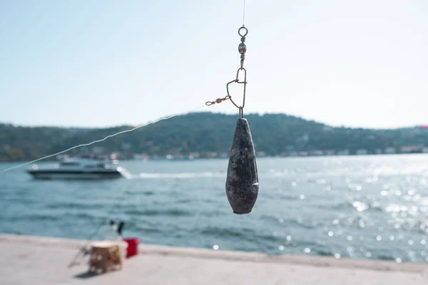 ボスポロス 広角釣り装置 イスタンブールの釣り 釣りのコンセプトバナー — ストック写真
