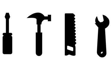 Kulaklık simgesi vektör silueti, beyaz arkaplanda izole edilmiş, siyah renkli kulaklıklar, vektör sembolü fikri, müzik konsepti