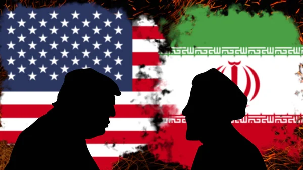 Konflikt Między Usa Iranem Dyskusja Donalda Trumpa Brahimem Reisim Przełomowy — Zdjęcie stockowe
