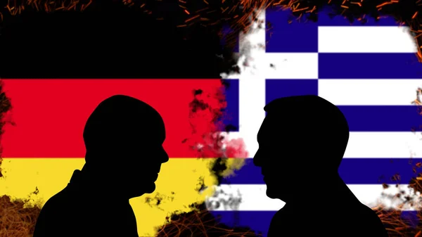 Konflikt Zwischen Deutschland Und Griechenland Olaf Scholz Gespräch Mit Alexis — Stockfoto