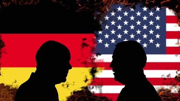 Konflikt Zwischen Deutschland Und Den Usa Olaf Scholz Gespräch Mit — Stockfoto