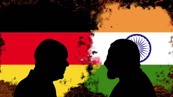 인도간의 올라프 학자들은 나렌드라 무디와 현수막을 깨뜨리는 인도간의 정치적 정치적 — 스톡 사진