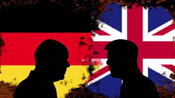 Konflikt Zwischen Deutschland Und Großbritannien Olaf Scholz Gespräch Mit Rishi — Stockfoto