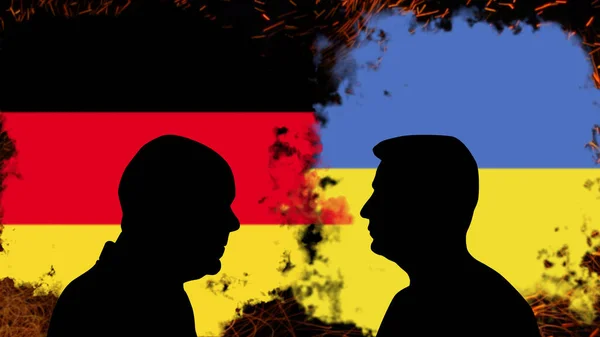 Konflikt Zwischen Deutschland Und Der Ukraine Olaf Scholz Gespräch Mit — Stockfoto