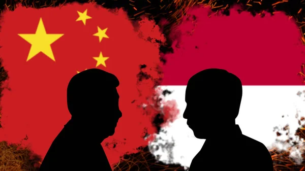 Conflit Entre Chine Indonésie Cesser Discussion Avec Joko Widodo Briser — Photo