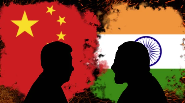 Конфликт Между Китаем Индией Дискуссия Нарендрой Моди Громкие Новости Политический — стоковое фото