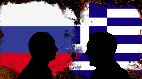 Конфлікт Між Росією Грецією Володимир Путін Обговорює Алексісом Ципрасом Який — стокове фото