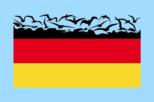 Alemania Bandera Con Concepto Libertad Idea País Independiente Bandera Alemania — Archivo Imágenes Vectoriales