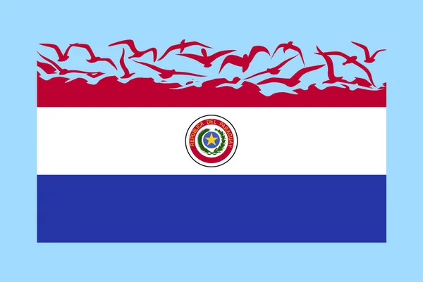 ธงปารากว แนวค ดเสร ภาพ แนวค ดประเทศอ สระ ธงปารากว ยแปลงเป นเวกเตอร — ภาพเวกเตอร์สต็อก