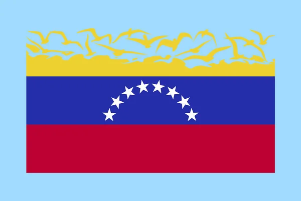 Bandera Venezuela Con Concepto Libertad Idea País Independiente Bandera Venezuela — Archivo Imágenes Vectoriales
