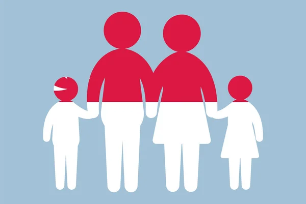 Singapore Flag Family Concept Vector Element Parent Kids Holding Hands — Stock Vector