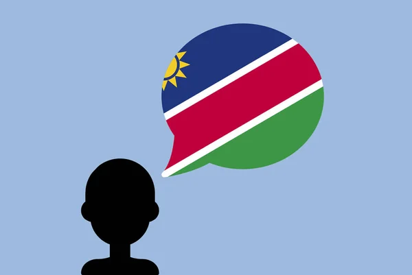 ナミビアの国旗ですナミビアの国旗ですナミビアの国旗ですナミビアの国旗ですナミビア語を学びます — ストックベクタ
