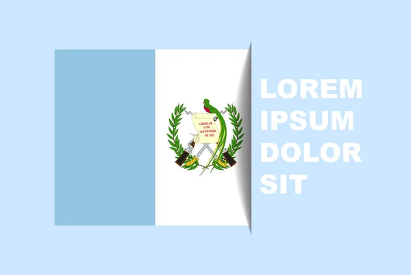 Félig Guatemala Zászló Vektor Fénymásoló Ország Zászló Árnyékos Stílus Vízszintes — Stock Vector