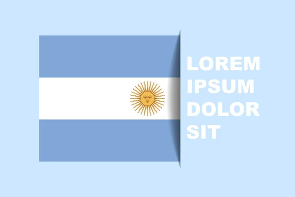 Media Argentina Vector Bandera Con Espacio Para Copiar Bandera Del — Archivo Imágenes Vectoriales