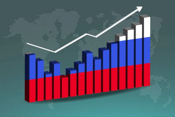 Slovenia Bar Chart Graph Ups Downs Increasing Values Slovenia Country — Stock Vector
