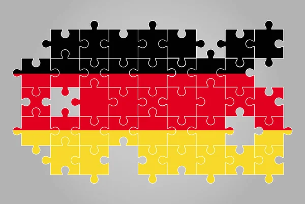 Deutschland Flaggenform Von Puzzle Vektor Puzzle Karte Deutschland Flagge Für — Stockvektor