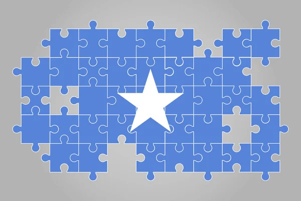 Szomália Zászló Alakja Kirakós Játék Vektor Puzzle Map Szomália Zászló — Stock Vector