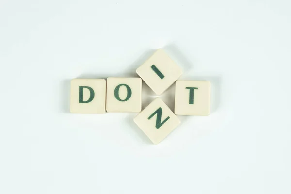Faça Isso Não Use Conceito Banner Tipográfico Motivacional Texto Motivação — Fotografia de Stock