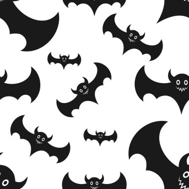 Beyaz arka planda kusursuz yarasa deseni