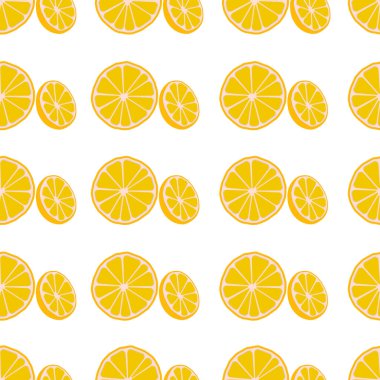 Beyaz arka planda limonlu pürüzsüz desen