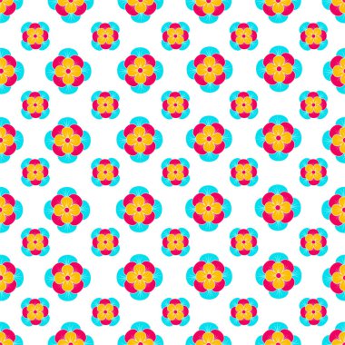Flowers pattern on a white background