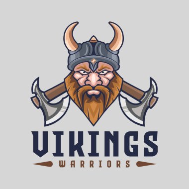 Vikinglerin baş maskotu logosu