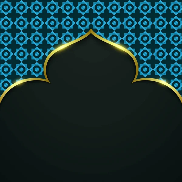 Islamischer Dunkler Hintergrund Mit Goldenem Glanz — Stockvektor